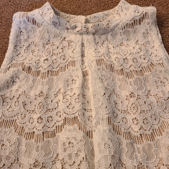 Love,fire blouse size S cream/tan - Picture 7 of 13
